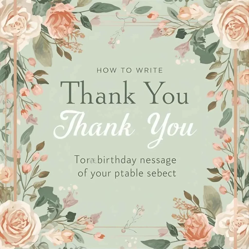 How to Write Thank You Message for Birthday Wishes
