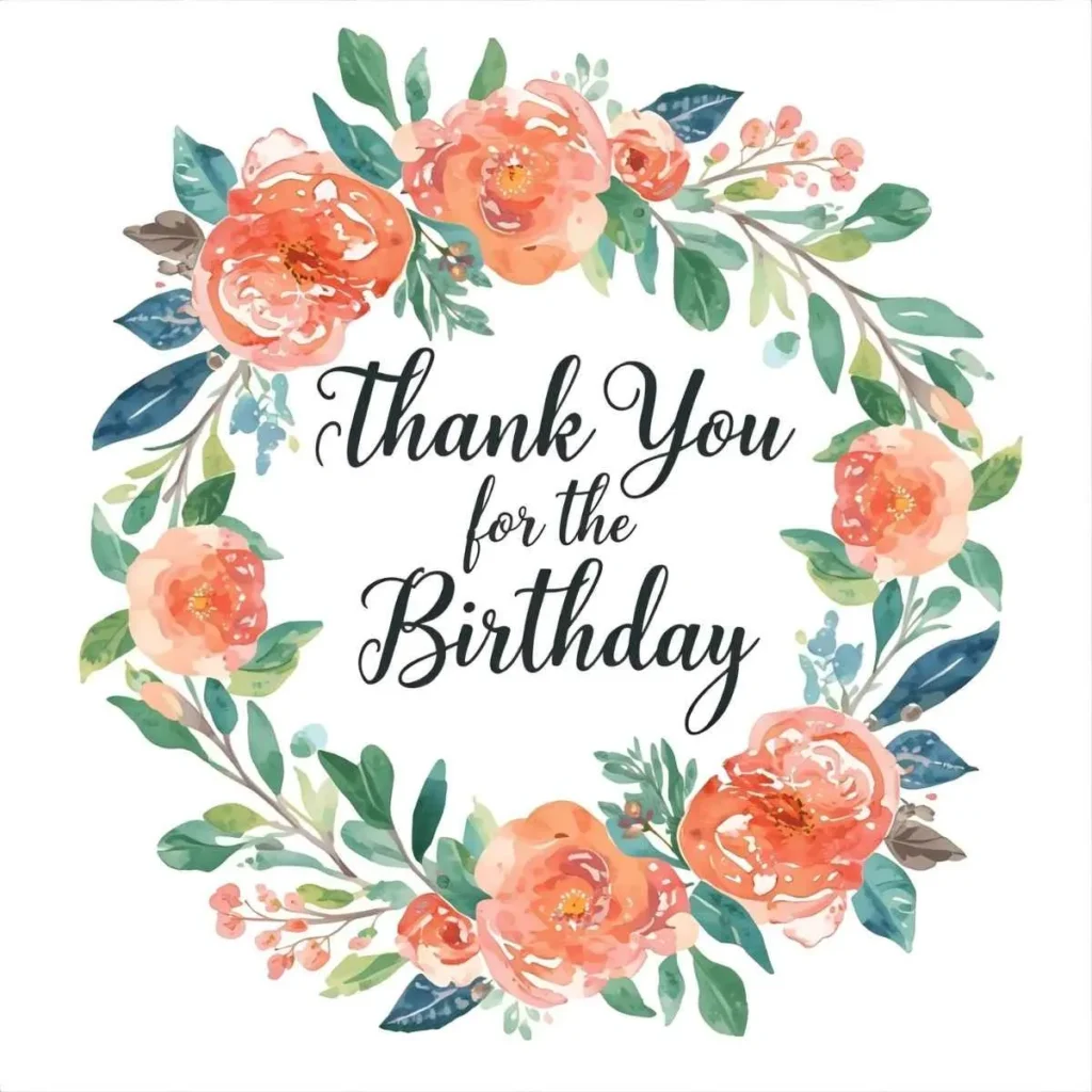 Cute Thank You for the Birthday Wishes