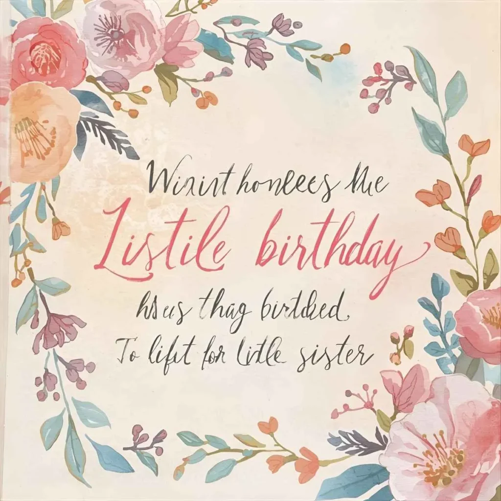 Little Sister Birthday Wishes for Little Sister