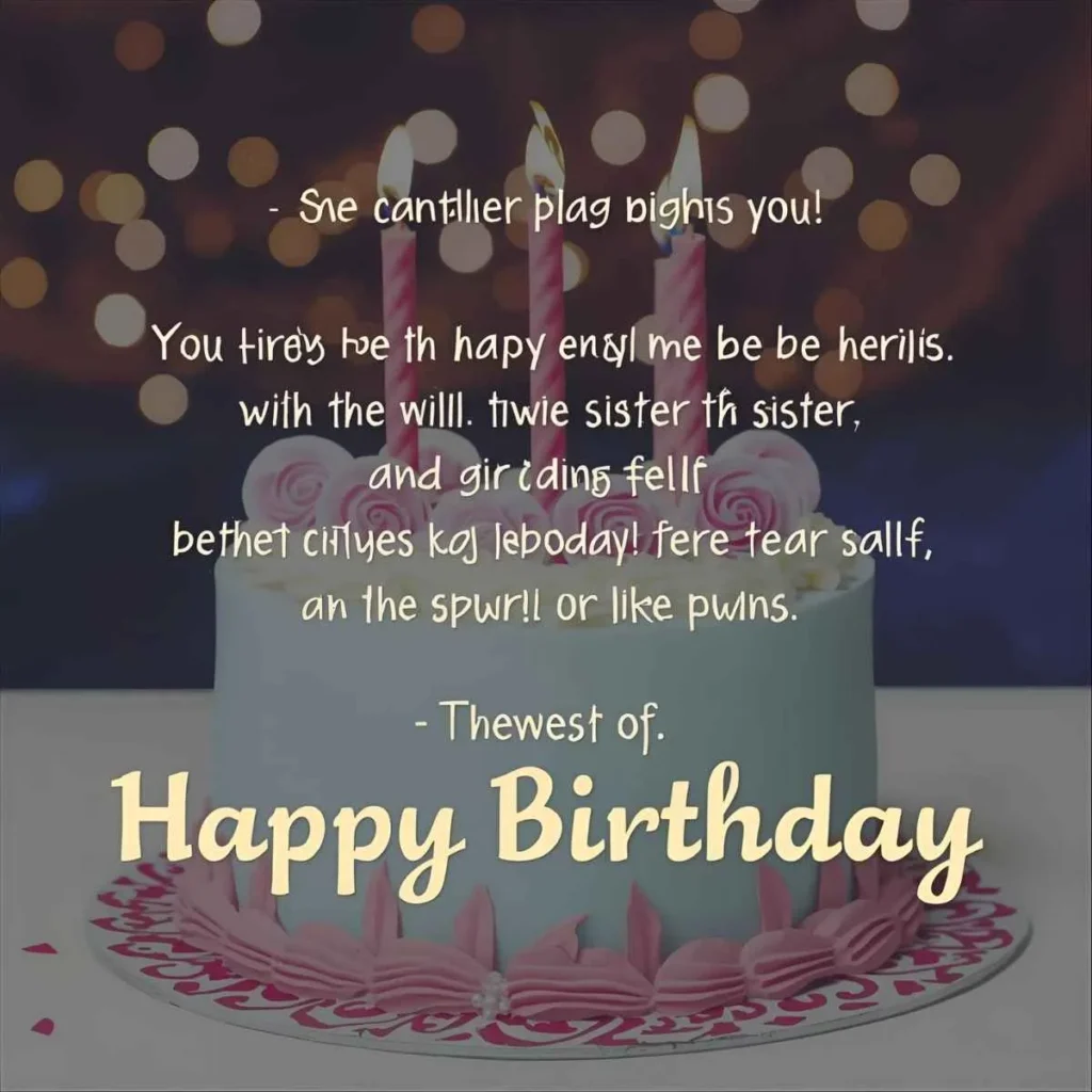 Little Sister Happy Birthday Wishes for Little Sister