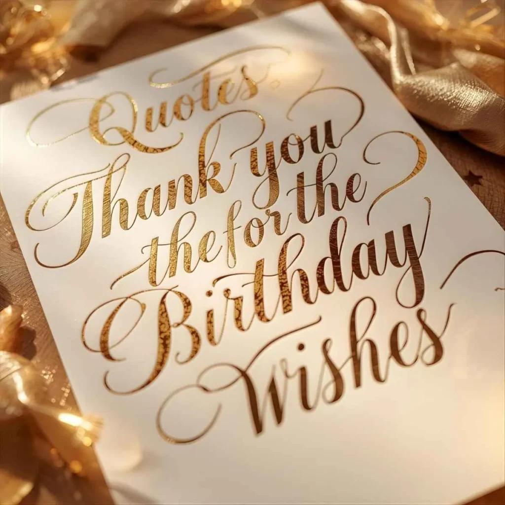 Quotes Cute Thank You for the Birthday Wishes