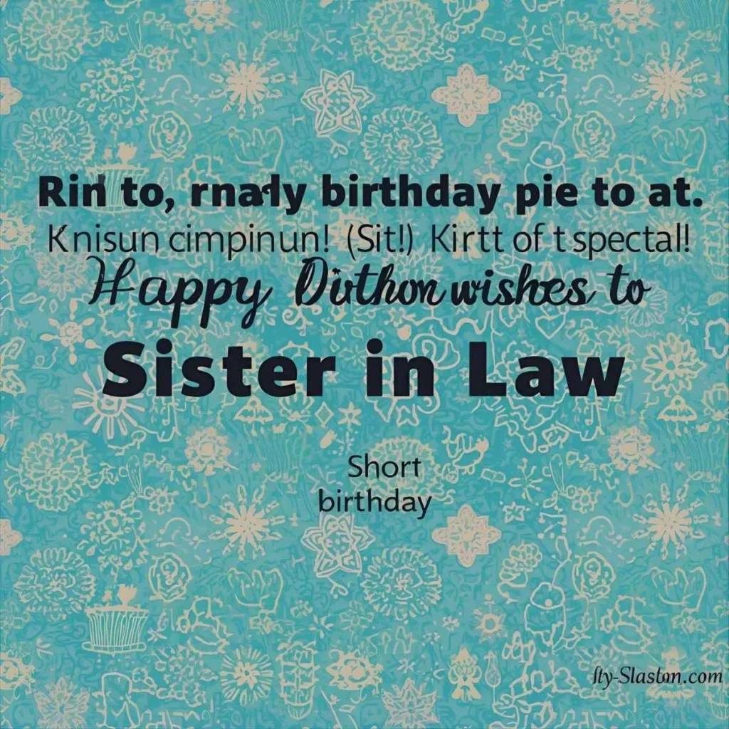 Short Birthday Wishes for Sister in Law