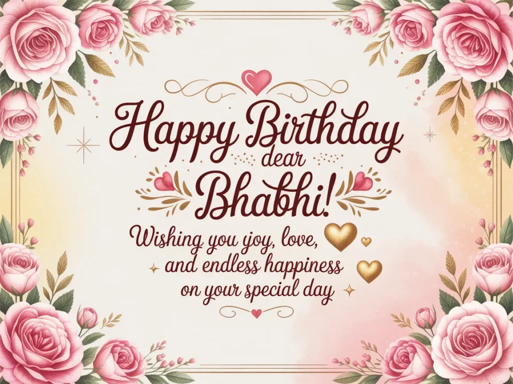 Birthday Wishes for Bhabhi in English 