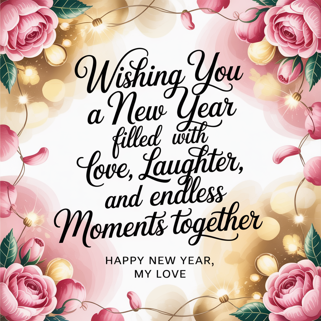 English Happy New Year Wishes for Love in English
