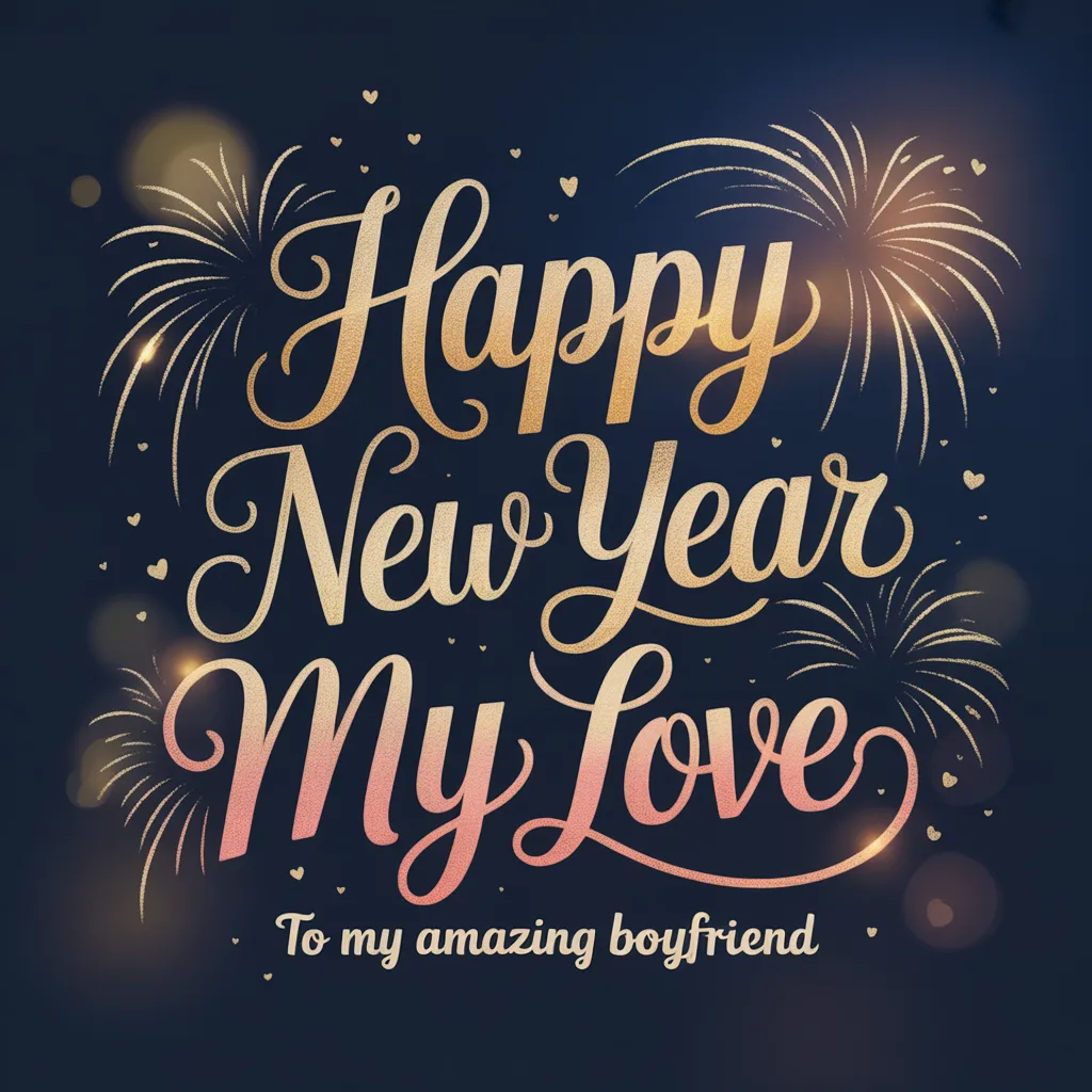 Happy New Year Wishes for Love Boyfriend
