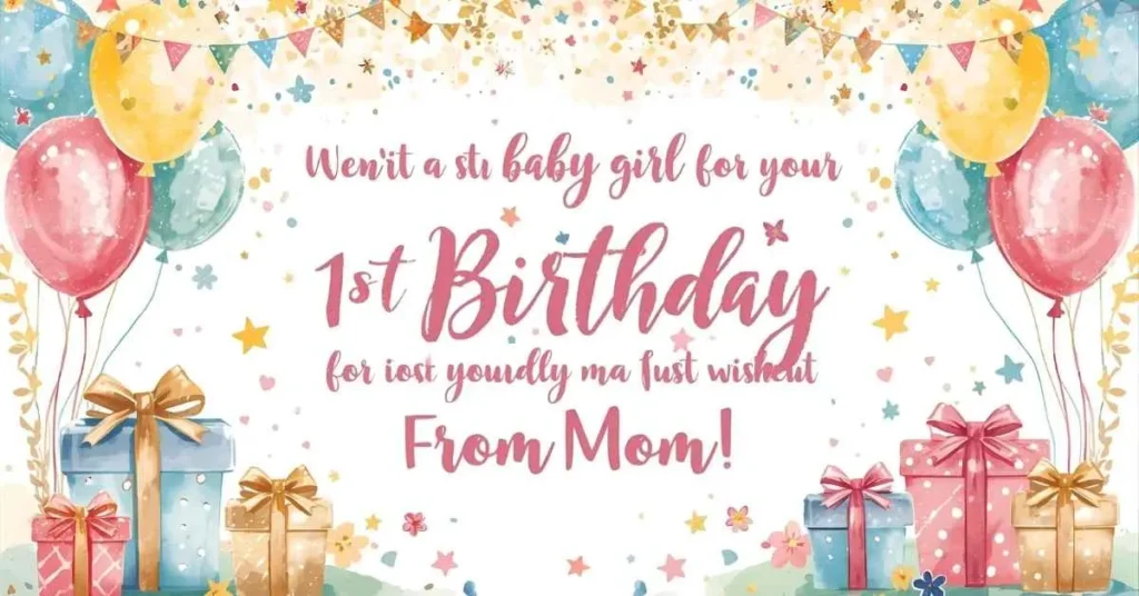 1st birthday wishes for baby girl from mother