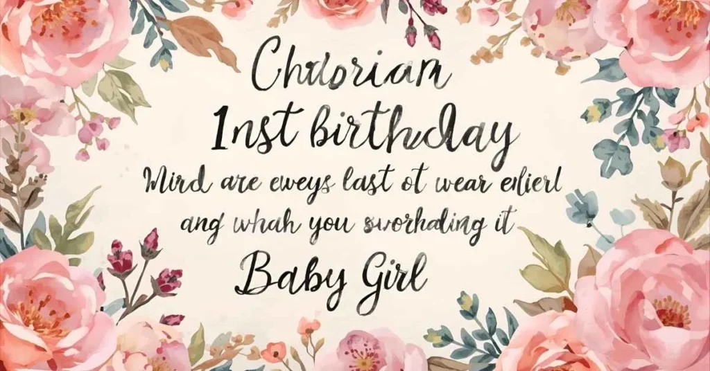 Christian 1st birthday wishes for baby girl