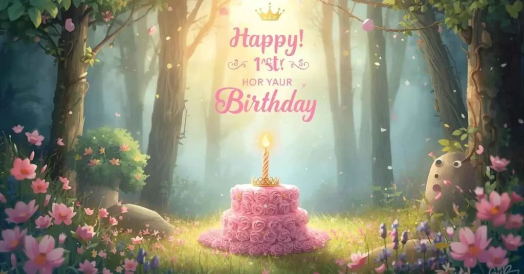 Princess 1st birthday wishes for baby girl