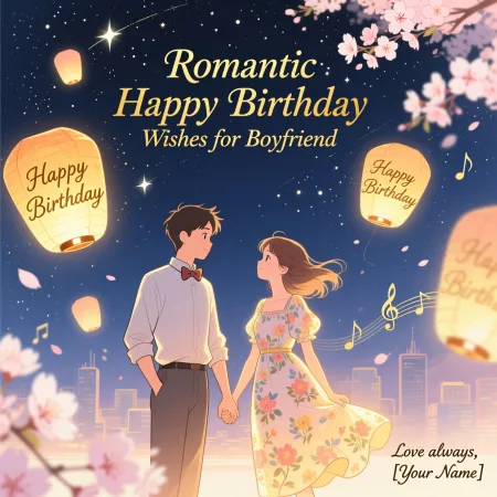 Romantic Romantic Happy Birthday Wishes for Boyfriend