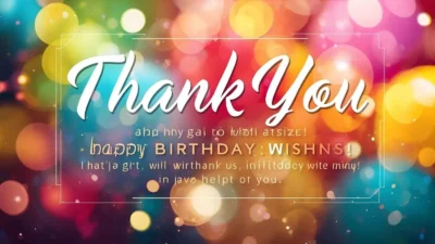 Thank You Message for Birthday Wishes
