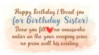 Birthday Wishes for Sister