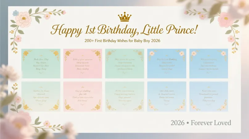 First Birthday Wishes for Baby Boy