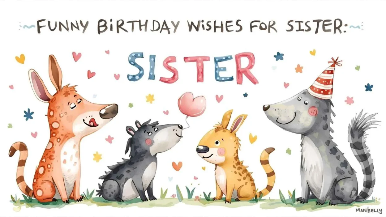 Funny Birthday Wishes for Sister