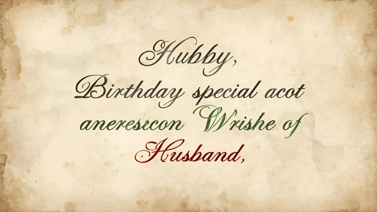 Hubby Special Birthday Wishes for Husband