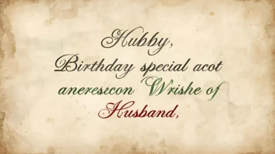 Hubby Special Birthday Wishes for Husband